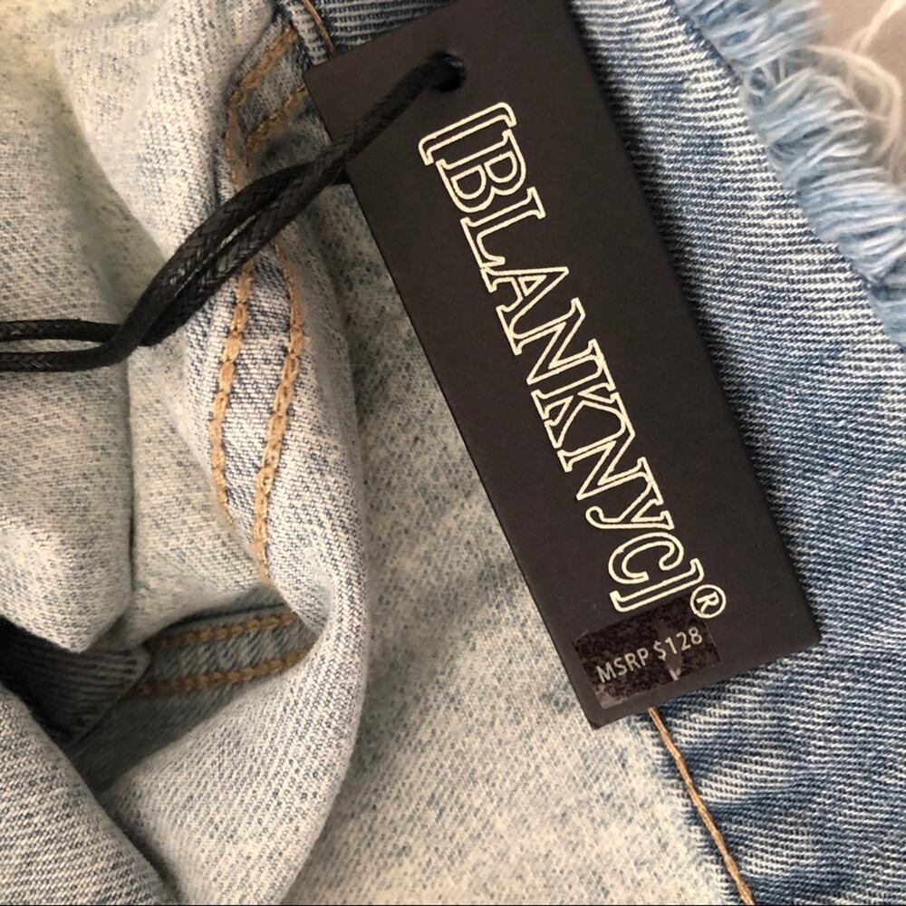 Blank NYC blue white distressed denim jacket - Picture 5 of 5